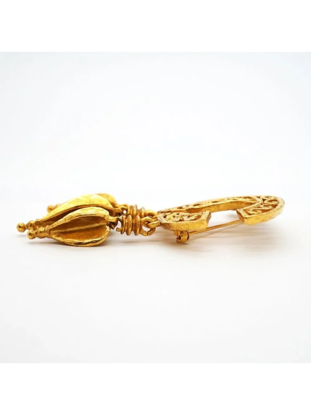 Chanel Brooch Vintage CC Logo Gold Plated